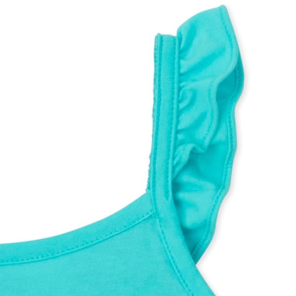 The Children’s Place Girls Ruffle Romper - Blue Radiance sz XL - Picture 3 of 11